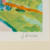 Hafenpromenade, Color Lithograph
