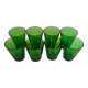 Transparent green glasses
