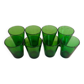 Verres vert transparents