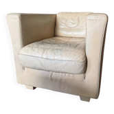 De Sede armchair model “Lotus” designed by Andrée Putman, in beige leather.