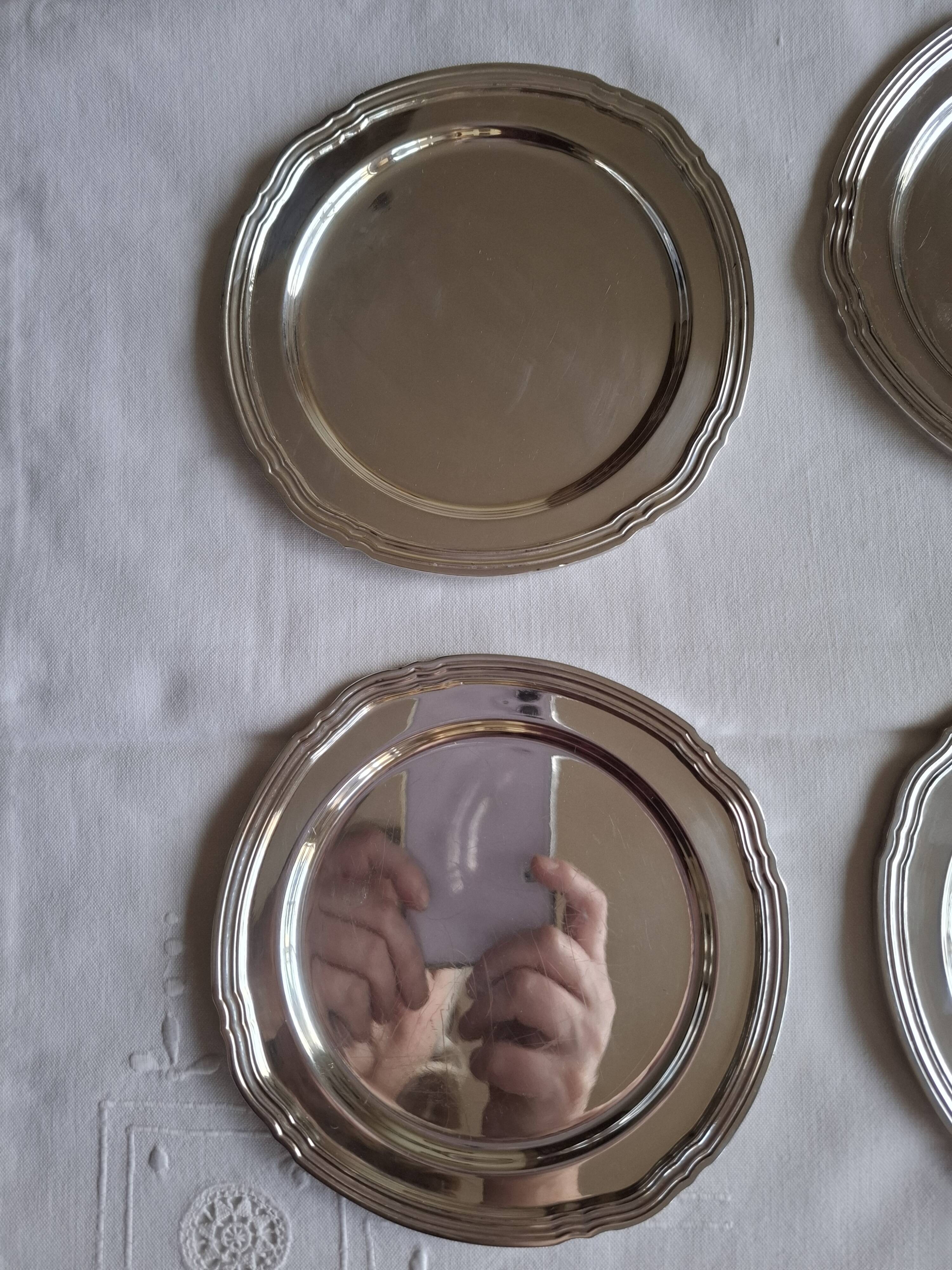 6 Christofle Gallia silver-plated bread plates