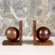 Pair of Art Deco bookends in cedar burl, France, 1930