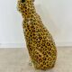 Ancienne sculpture léopard en terre cuite des années 70 design italien vintage