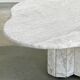 Italian postmodern scalloped Carrara marble coffee table, 1980s