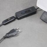 Pair of Italian midcentury table lamps by F. Fabbian, frosted glass, 1980s