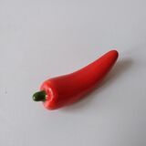 Set of 6 ceramic red pepper knife holders
