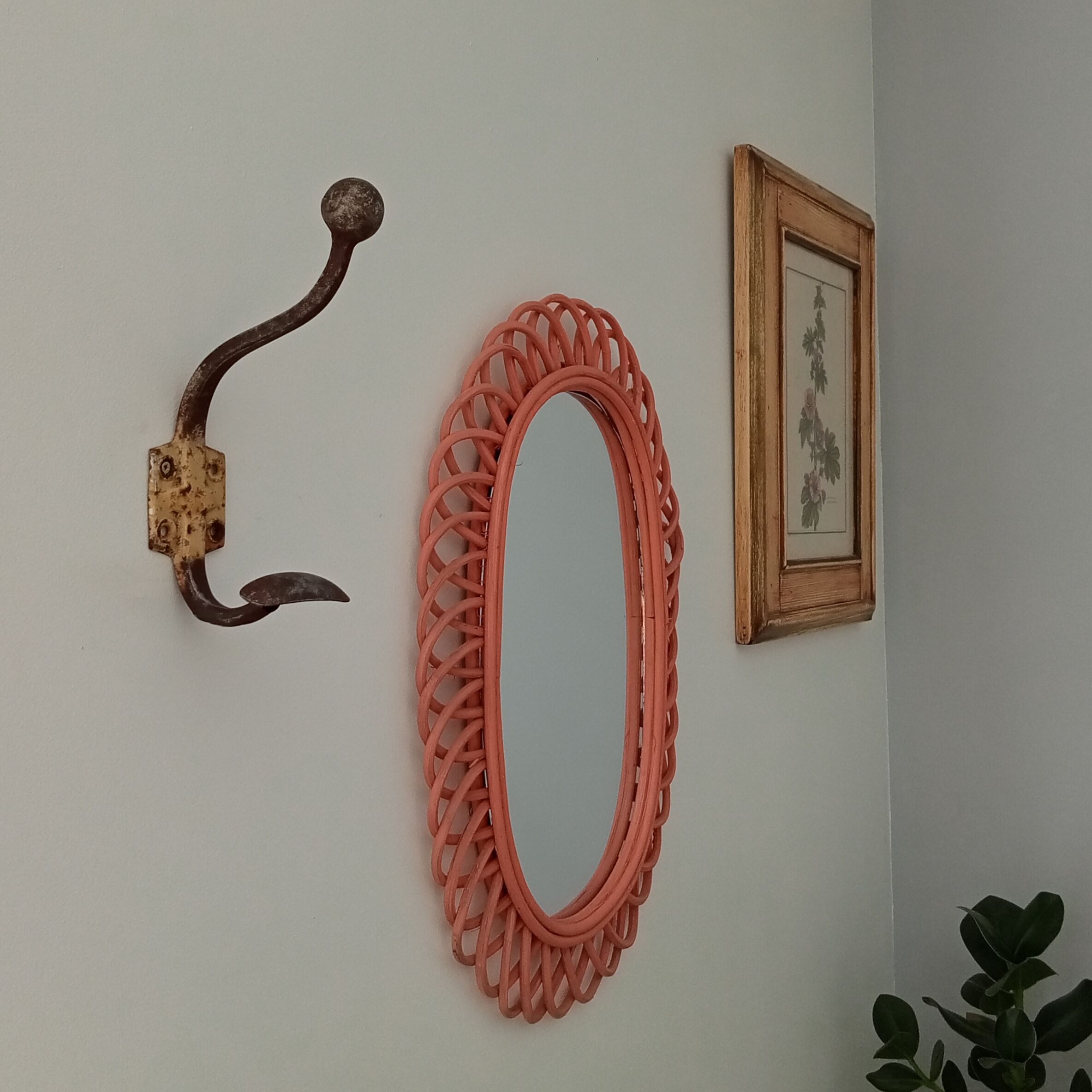 Old wall hook coat rack