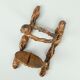 Heavy wall candle holder solid copper 1960s dramatic brutalist style