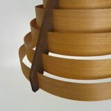 Scandinavian pendant light by Linus Bopp Limbach in pine slats. 1960s
