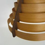 Scandinavian pendant light by Linus Bopp Limbach in pine slats. 1960s