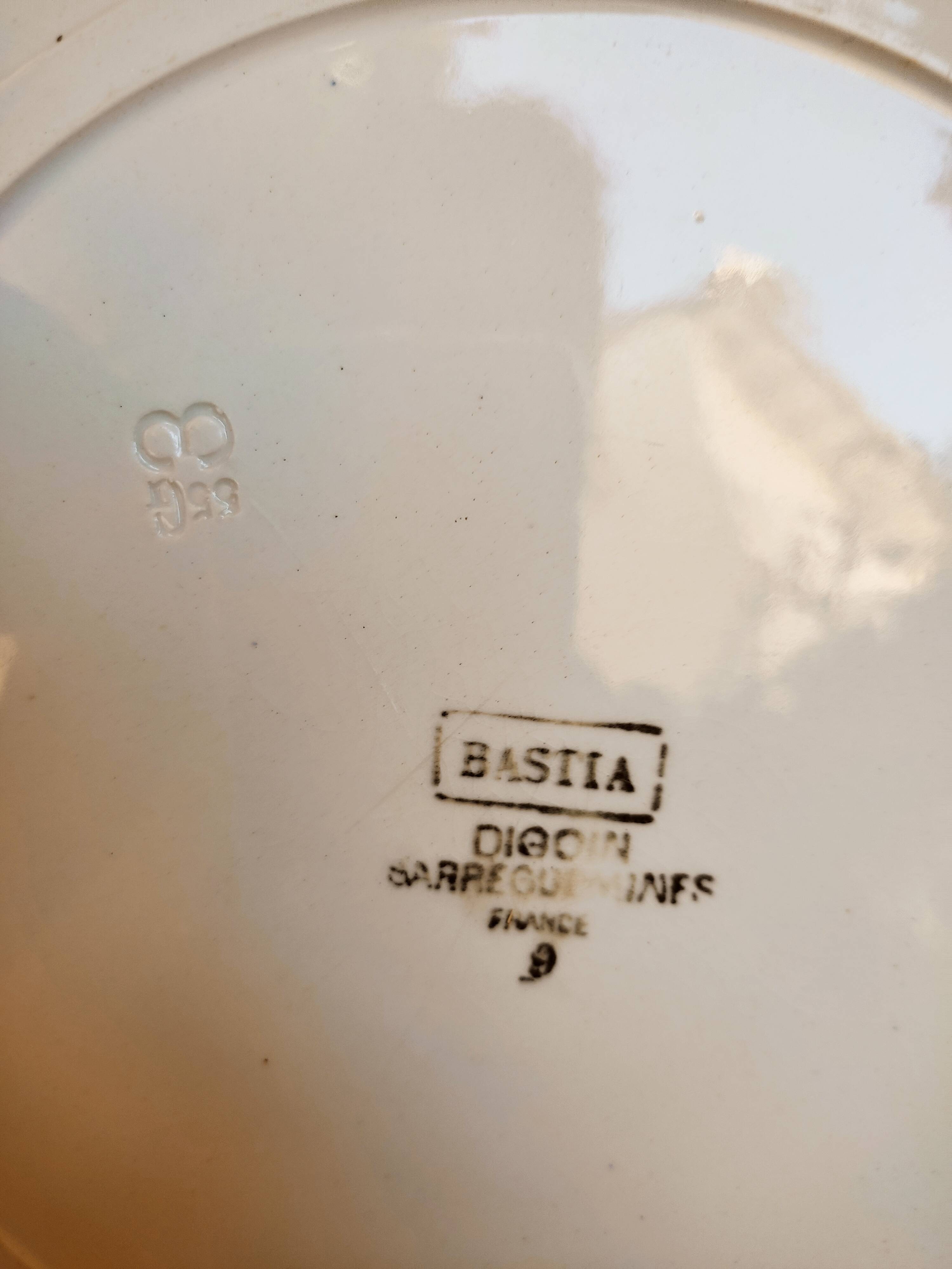 Duo of dishes Digoin Sarreguemines Bastia