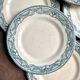 6 dessert plates, Salins ironstone, "Directoire" service.