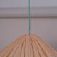 Vintage pendant light in pleated fabric