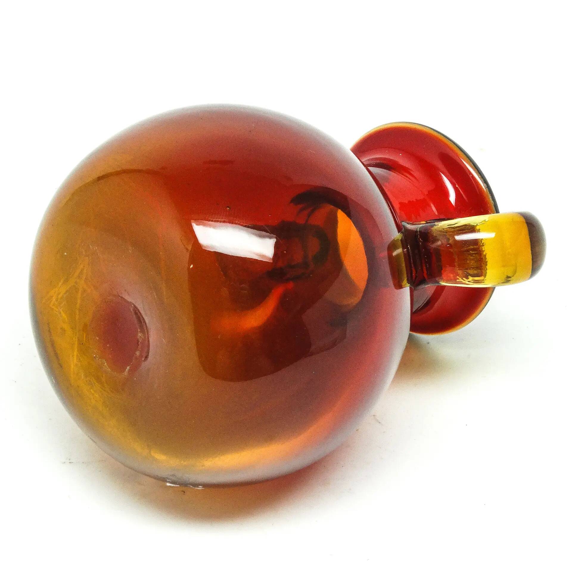 Vase, mid-century modern, glass, designed by J. Słuczan-Orkusz, Poland, 1970s