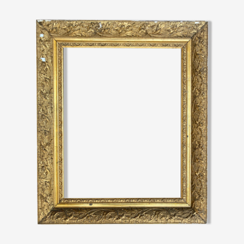 Gilded wood frame view 38.5 x 40 - window 40.5 x 50.5