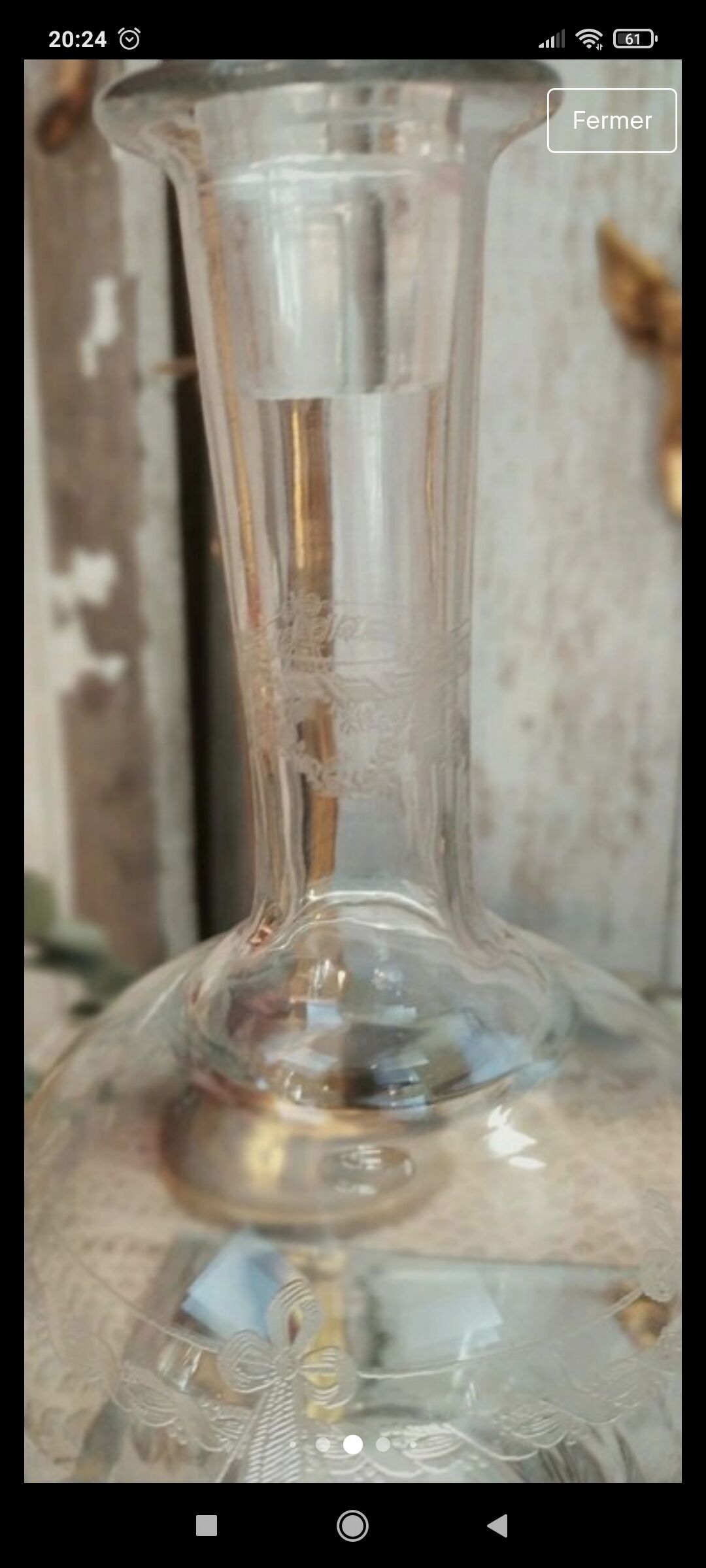 Vintage crystal carafe