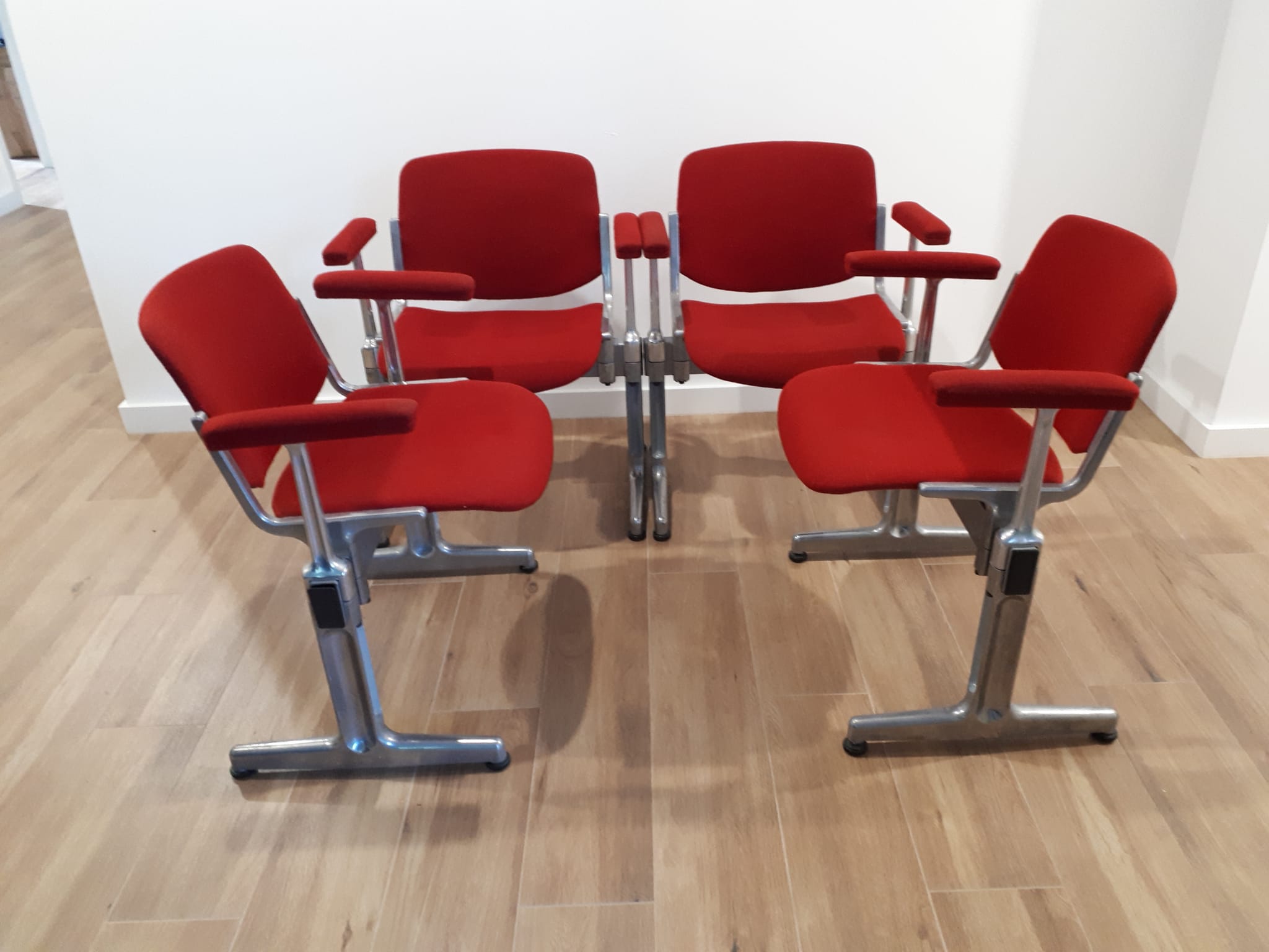 Set of four chairs by Giancarlo Piretti for Castelli