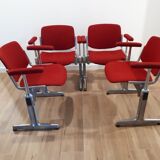 Set of four chairs by Giancarlo Piretti for Castelli