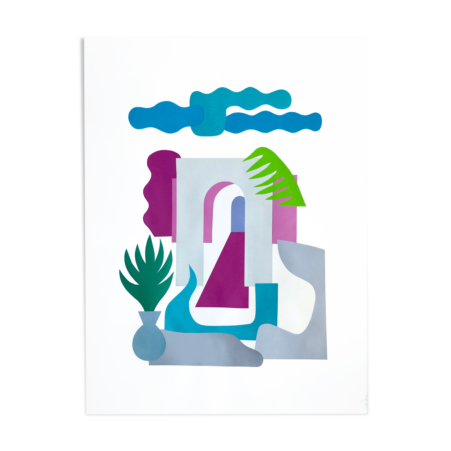 Collage original "Ruelle au Maroc"