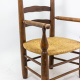 Pair of mulched armchairs made of natural beech, 1950s