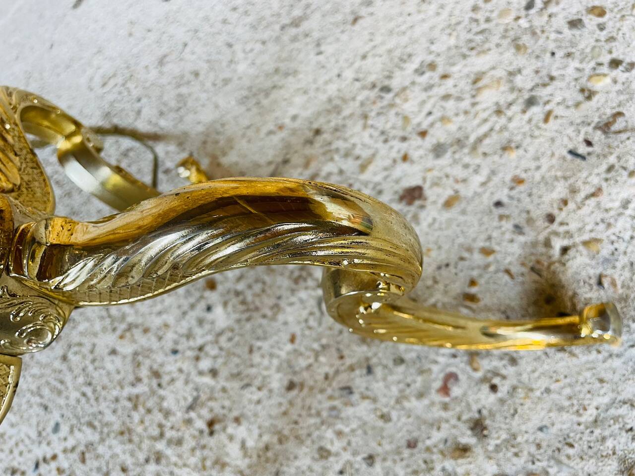 Vintage brass floor lamp, tripod circa 1960s