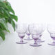 Purple wine glasses x5, art deco, delicate, antique, ancient