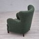 1960s, Danish armchair, original condition, furniture fabric, beech wood legs.