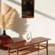 Table basse vintage Everest en noyer – style « planche de surf » (années 60)