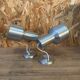 Pair of swivel brushed metal sconces