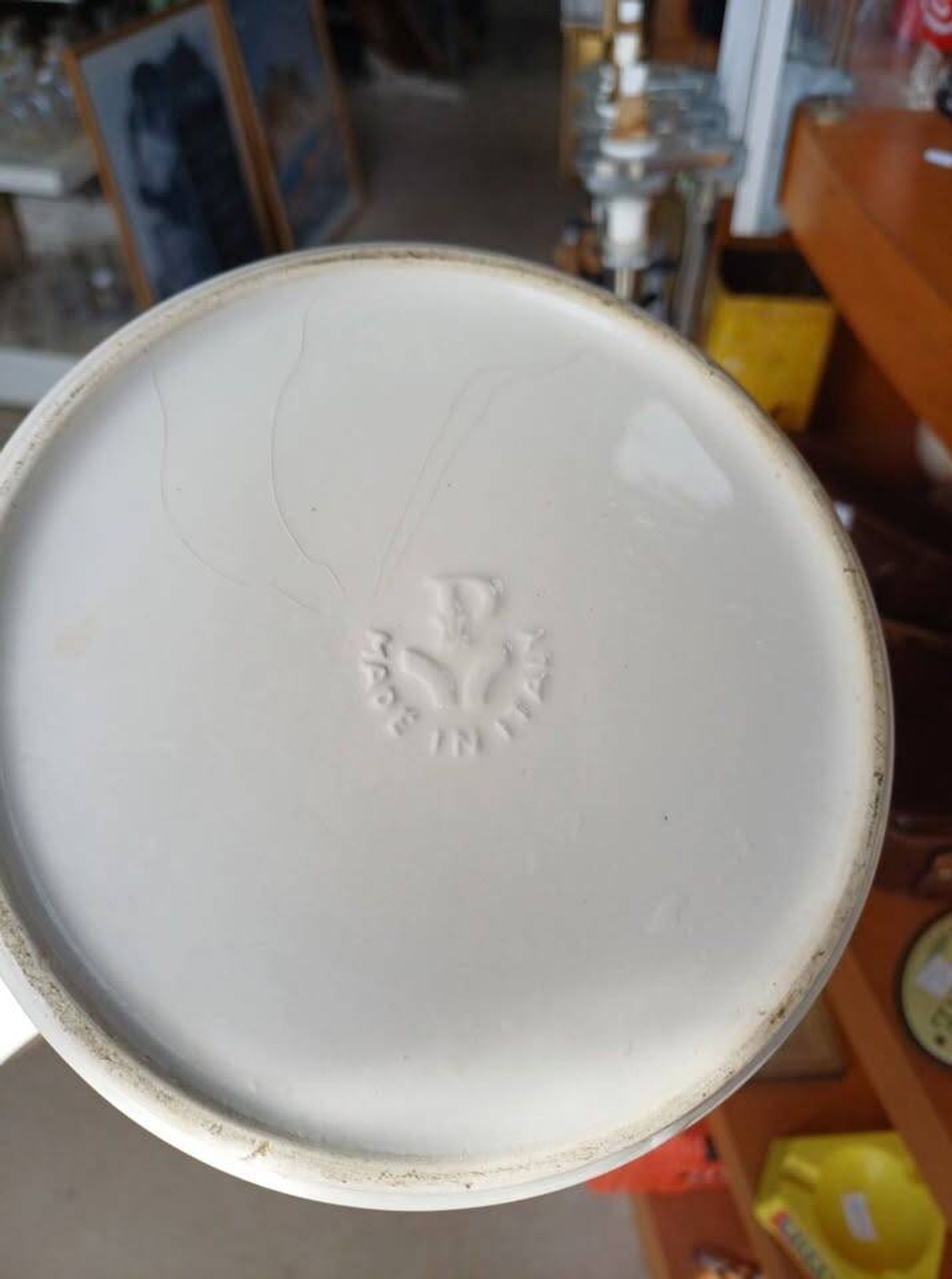 Vintage white ceramic teapot / coffee pot