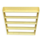 Étagère murale vintage jaune vaisselier scandinave bibliothèque 60's