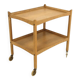 Scandinavian oak serving trolley, Sweden, 1960