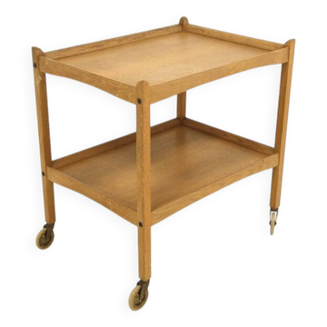 Scandinavian oak serving trolley, Sweden, 1960