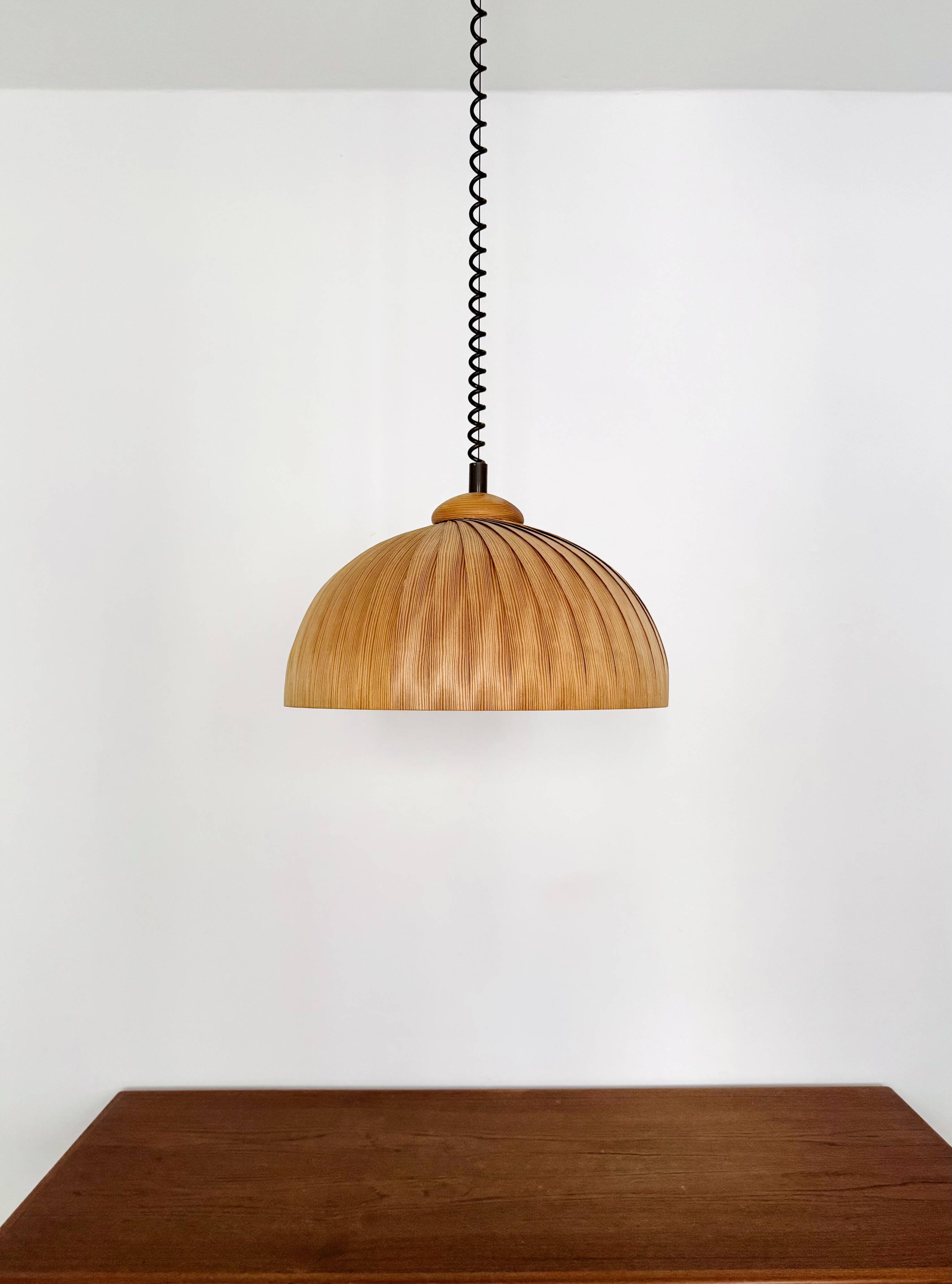 Large Wooden Pendant Lamp