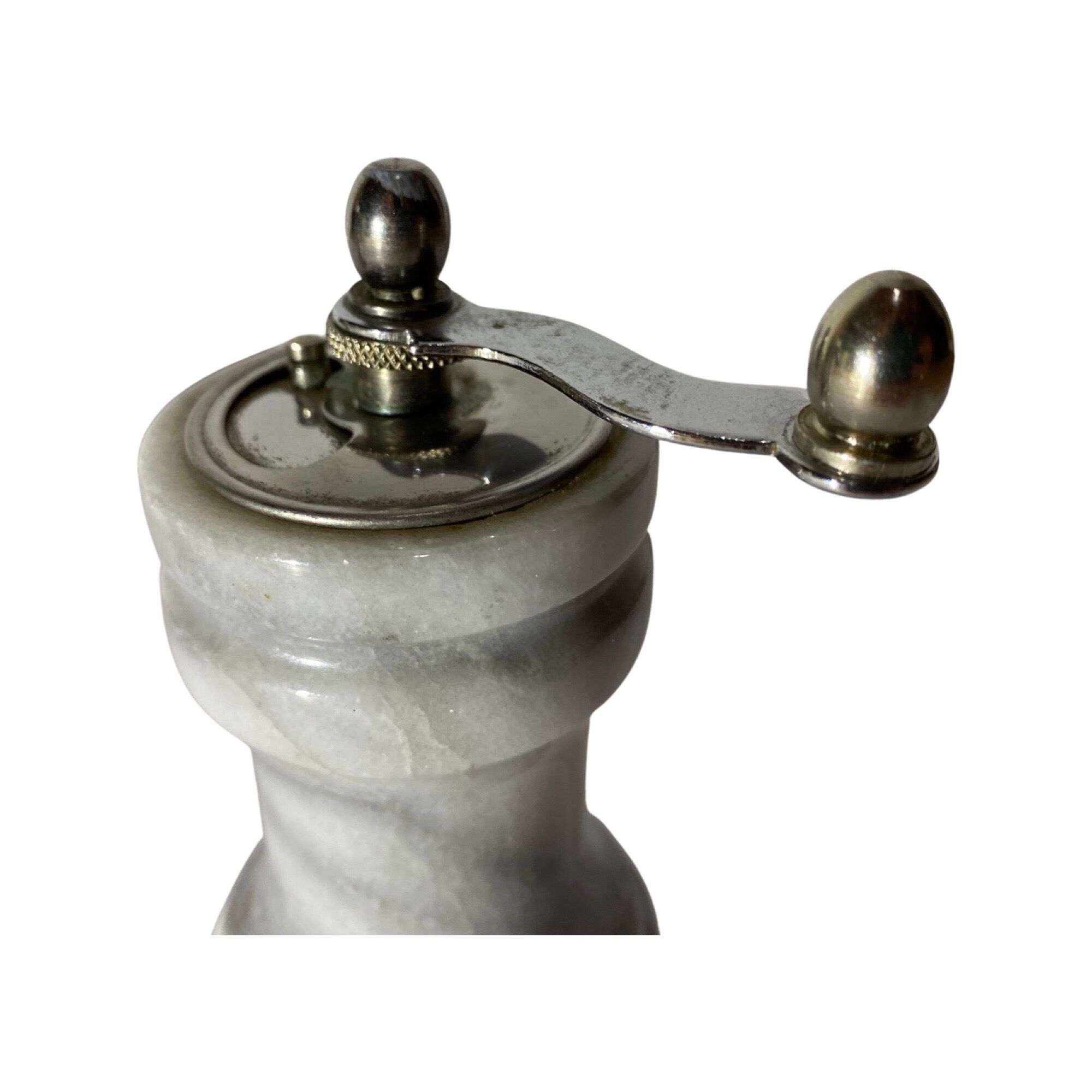 Retro Salt and Pepper Shakers | Vintage Salt and Pepper Grinders Made Of Marble 1970s