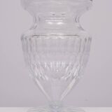 Large Cut Crystal Glass Vase 1960s Belgium