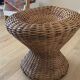 Tabouret tressé naturel osier