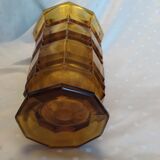 Art deco ambraic moulded glass vase