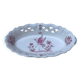 Moustiers fruit dish signed