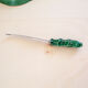 Cheese platter and its art deco green knife
