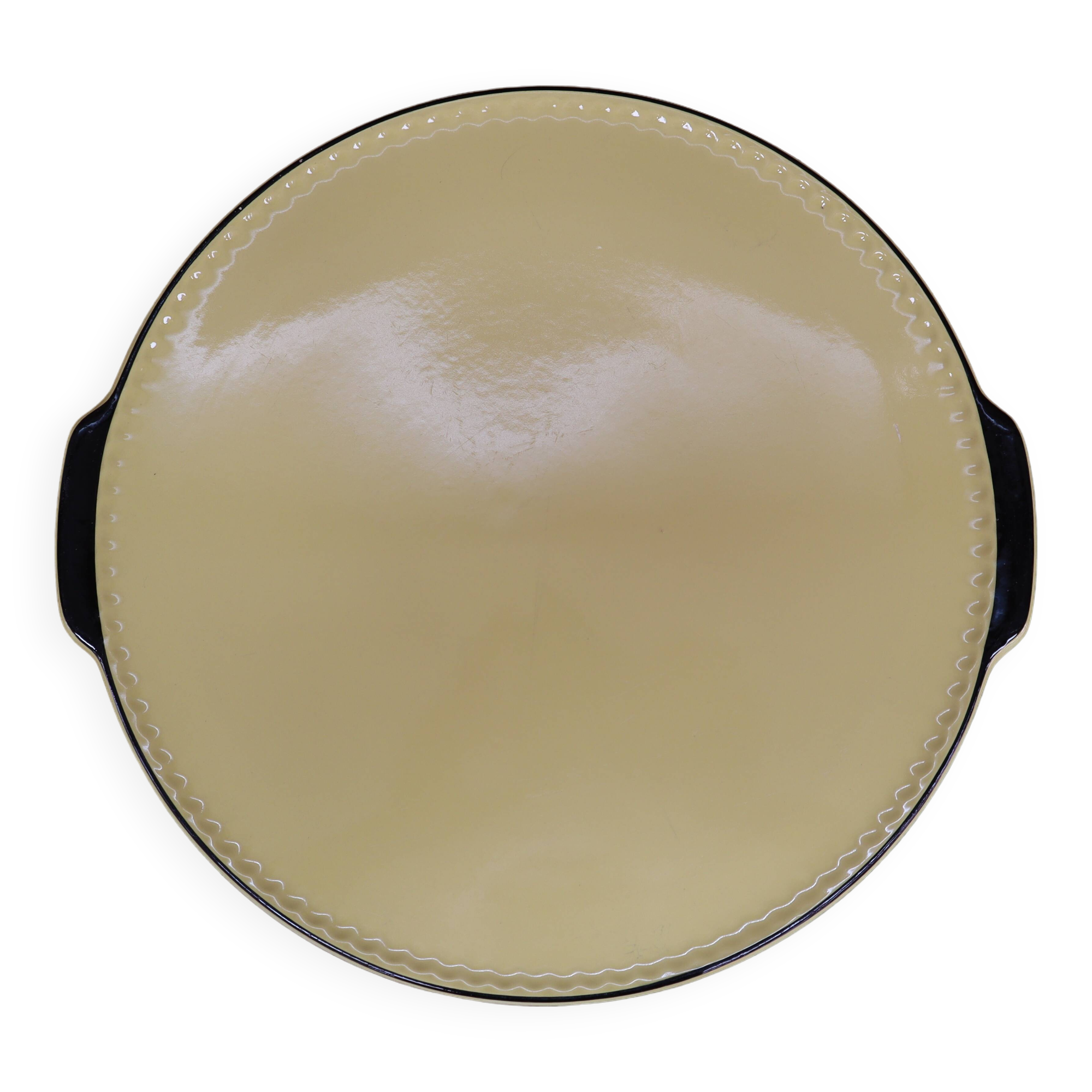 Plat de service Villeroy & Boch Jaune et noir Années 50 Mettlach