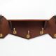 Art Deco coatrack in oak and copper, Belgium 1920s