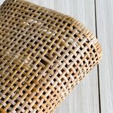 Vintage woven rattan beach cushion