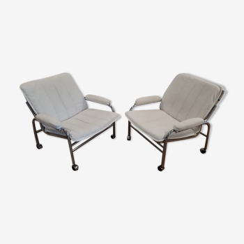 Deux fauteuils scandinaves, années 70