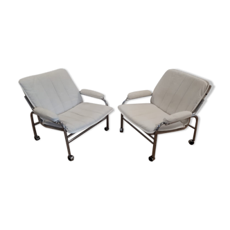 Deux fauteuils scandinaves, années 70