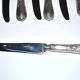 Set of 12 Napoleon Empire table knives - 19th century diamond swan decoration.