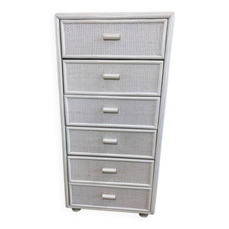 Chiffonnier vintage en osier