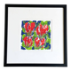 Cheerful silkscreen "red tulips" by Ad van Hassel, Dutch art