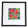 Cheerful silkscreen "red tulips" by Ad van Hassel, Dutch art