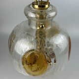 1960's 1970's brutalist ceiling lamp pendant lamp brass & murano glass
